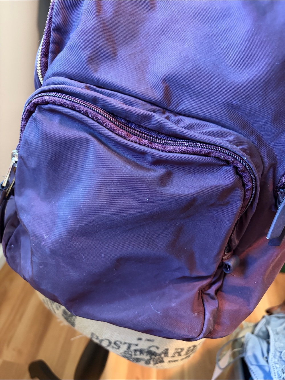 Tumi Mini Backpack Eggplant Purple FLAW - Picture 5 of 10